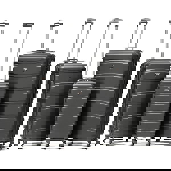 Flight Knight Set of 3 Hard Shell Suitcase Cabin & Check in Cases with TSA Lock