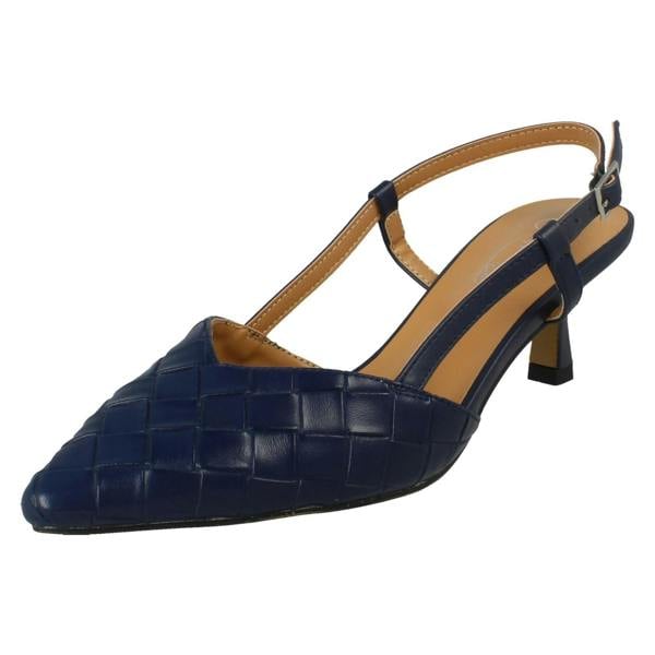 Spot On Ladies Spot On Woven Low Heel Shoes F00488