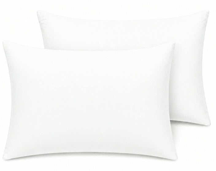 Night Zone 180 Thread Count Percale Pillowcases Pair – Crisp Easy Care Bed Linen - White