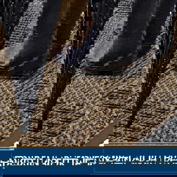 Anyhouz Anymat Doormat Brown Geometric Rubber Non Slip Dirt Trap Absorbent Mat