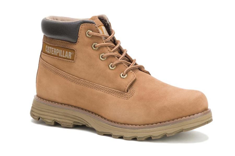 Caterpillar CAT (Caterpillar) Men's Founder Brown Leather Everyday Ankle Boots