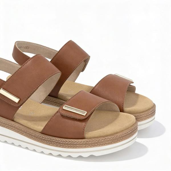 Remonte D0Q59 Ankle Strap Sandals   in  Brown
