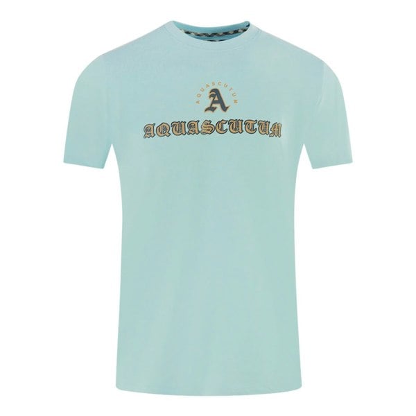 Aquascutum Script Logo T-Shirt - Sky Blue