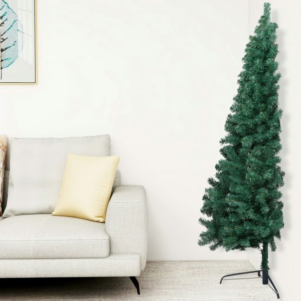 Berkfield Artificial Half Christmas Tree with Stand Green 150 cm PVC