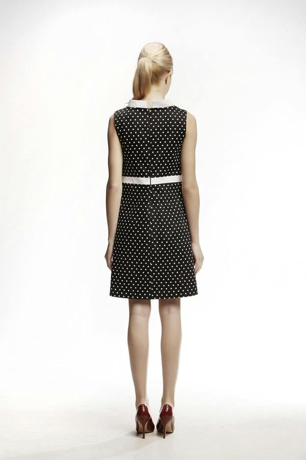 Rumour London Audrey high neck A-line polka dot dress