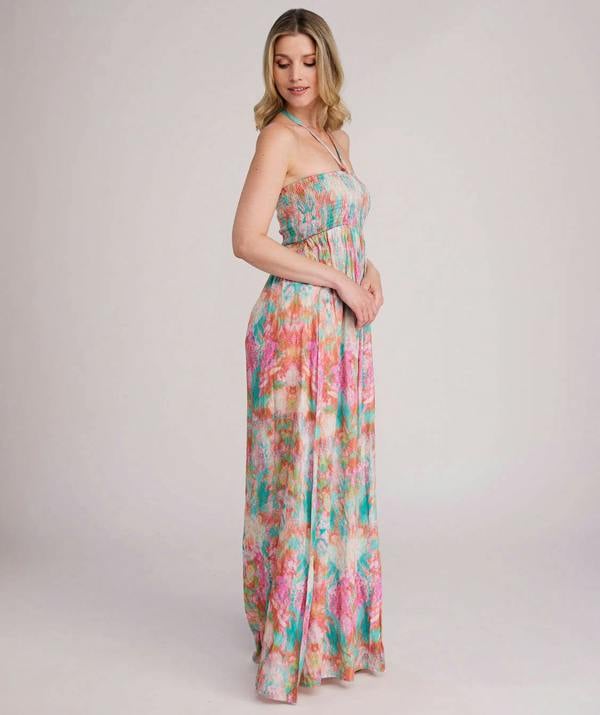Pia Rossini Maldives - Halter Neck Maxi Beach Dress