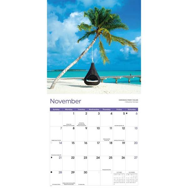 Beaches Calendar 2027, Wall Calendars, Month To View, Travel, Gift