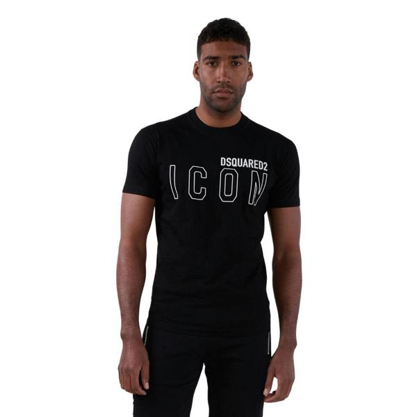 DSQUARED2 Icon Outline Logo Black  T-Shirt S