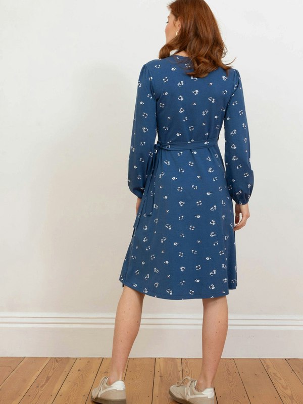 Kite Organic Highcliffe Jersey Wrap Dress Forage Floral