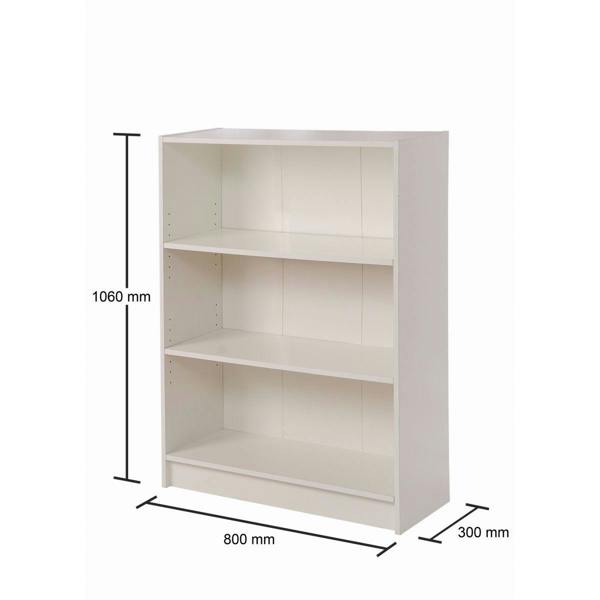 Timber Art Design 3 Tier Bookcase Wide Display Shelving Storage Unit Wood Furniture