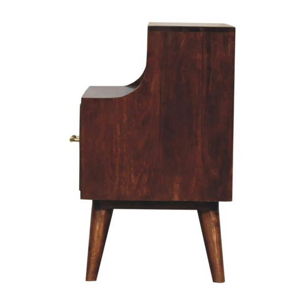 Wyld Haus Cortona Antique Mango Wood Raised Back Bedside Table