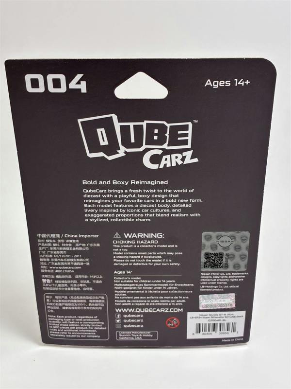 MCSlots Nissan Skyline GT-R R34 LB-ER34 Silhouette Skyline Black Qube Carz 6cm QZ00401BL