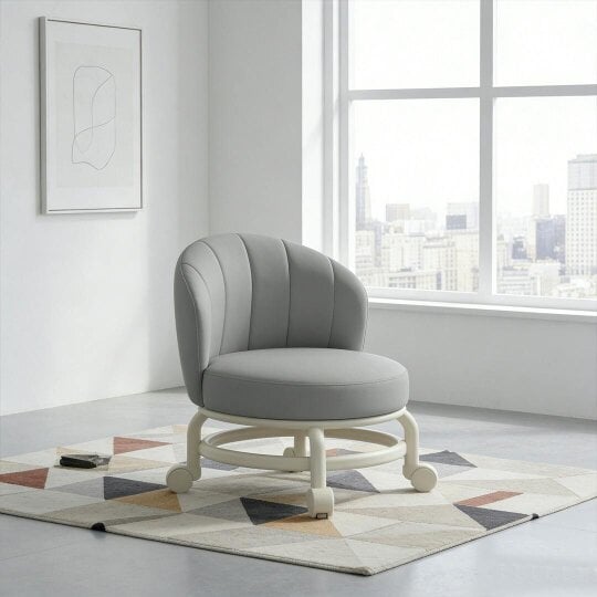 Havendro Low Rolling Stool Short Wheeled Rotating Shoe Changing Sofa Chair Pulley Swivel