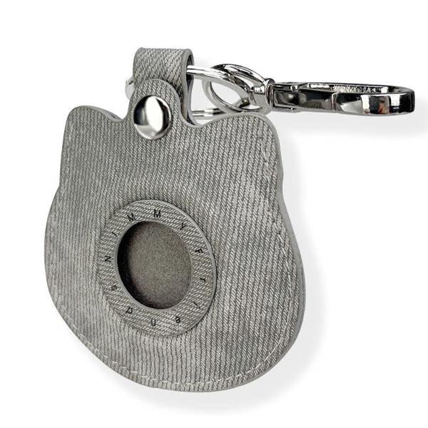 Nimmy Friends Nimmy Big Eye Cute Pet Silver Shaded Cat Face Airtag Keychain Grey - N-XDY-YSK-023