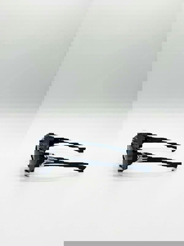 SVNX Outdoor Racer Sunglasses in Black Silver with Hard Case