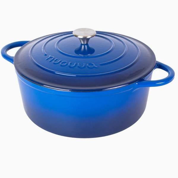 Sourdough By The Sea Large Dutch Oven Cast Iron Casserole Cooking Pot with Lid 4.7L for Sourdough Breadmaking