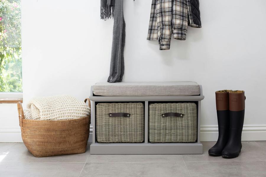 Statement Furniture Tetbury Hallway Set with Storage Baskets, Coat Hooks and Cushion Seat