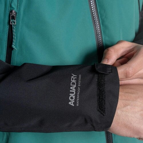 Craghoppers Mens Vanth Waterproof Jacket - Black/Mosaic Green - Black/Mosaic Green - 100% Polyester