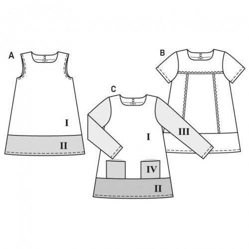 Burda Sewing Pattern 9380 Dresses For Kids, 5 to 10 - Easy