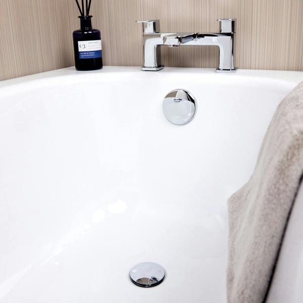 Flode Easy Clean Push Button Bath Waste - Chrome