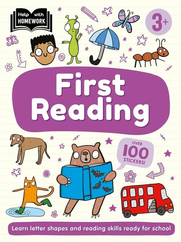 Help With Homework 5 Books Collection Set Age 3+ (Early Learning Skills, First Reading, First Writing, Letters, Numbers)