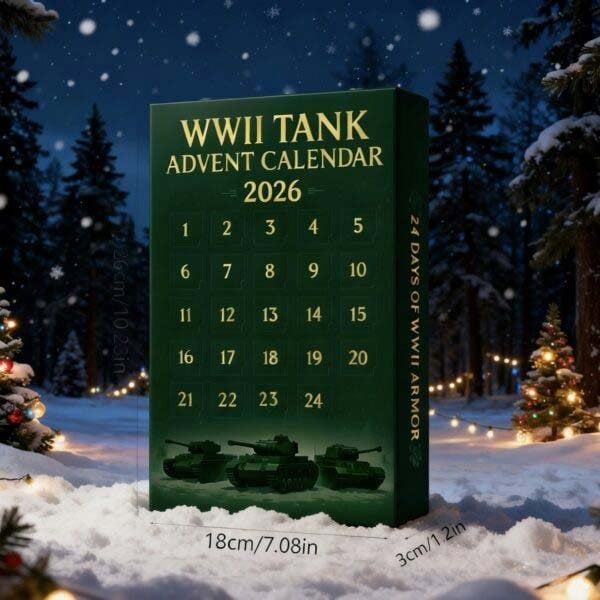 Leaper WWII Tank Acrylic Pendant Advent Calendar