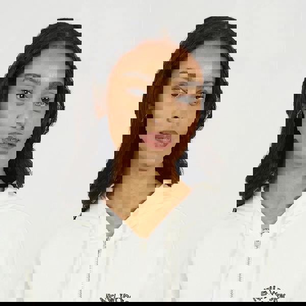 Brave Soul Cream Zip Through Hoodie - Cream Image 4