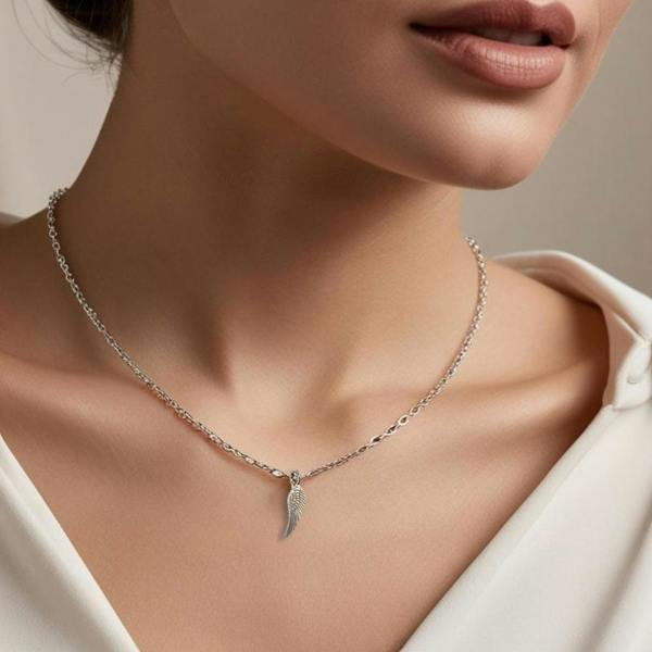 Aye Do Gifts Angel Feather Silver Necklace