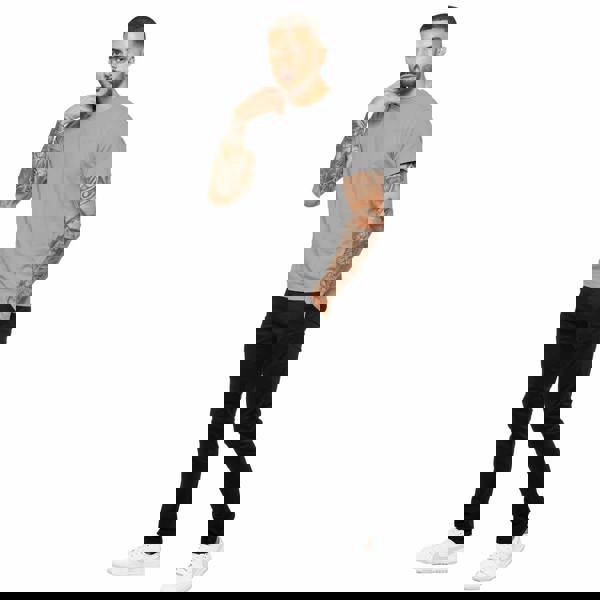 Enzo Mens Crew Neck T-Shirt - Grey