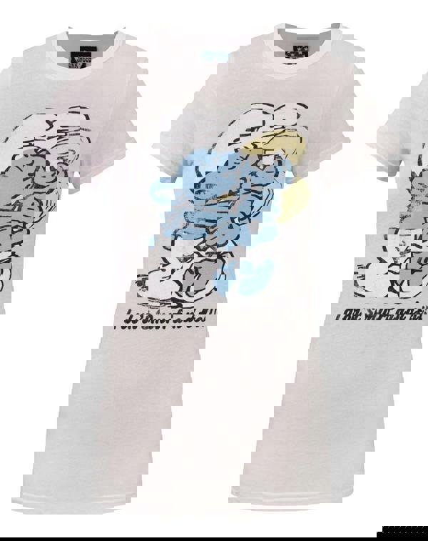 Junk Food Clothing Womens Pink Smurfs Short Sleeved T-Shirt