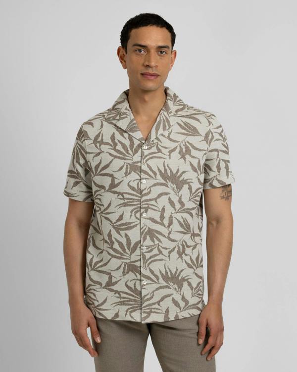 Steel & Jelly Oval - Leaf Jacquard Short Sleeve Shirt