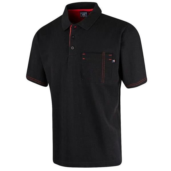 Lee Cooper Mens Pique Polo Shirt - Black - 