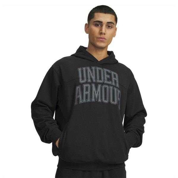 Under Armour Mens Rival Lightweight Relaxed Fit Hoodie - Black - 