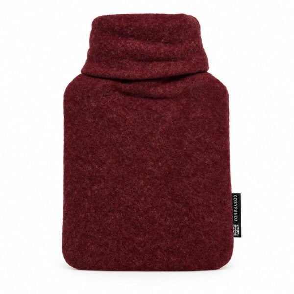 CosyPanda Burgundy Merino Wool 2 Litre Hot Water Bottle