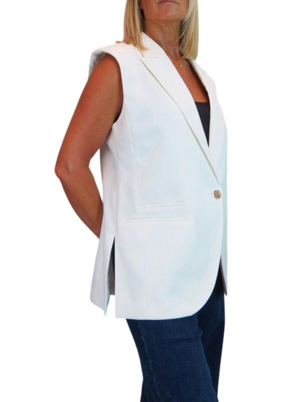 Paulo Due Oversized Sleeveless Blazer Waistcoat