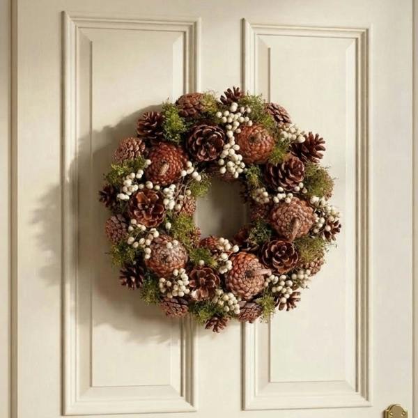 Garden Greatness Autumnal Colour Cone Door Wreath