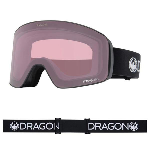 Dragon SLAIN MAG CYL - Black with Lumalens Red Ionized & Lumalens Light Rose Lens