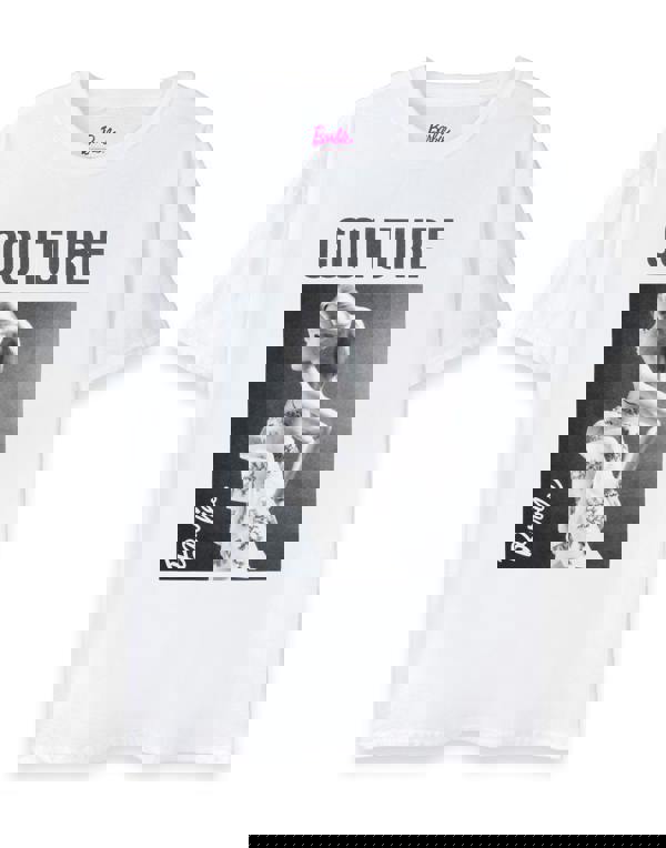 Barbie Womens White Barbie Doll Couture Graphic Short Sleeved T-Shirt