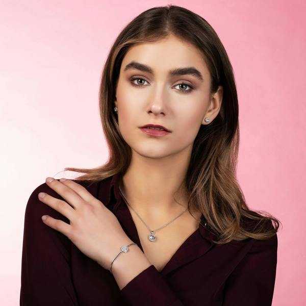 Celestial Disc Bracelet with Cubic Zirconia Stones - namana.london