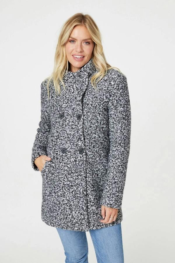 Black And White | Double Breasted Teddy Coat