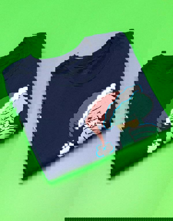 SpongeBob SquarePants Mens Blue Squidward Short Sleeved T-Shirt