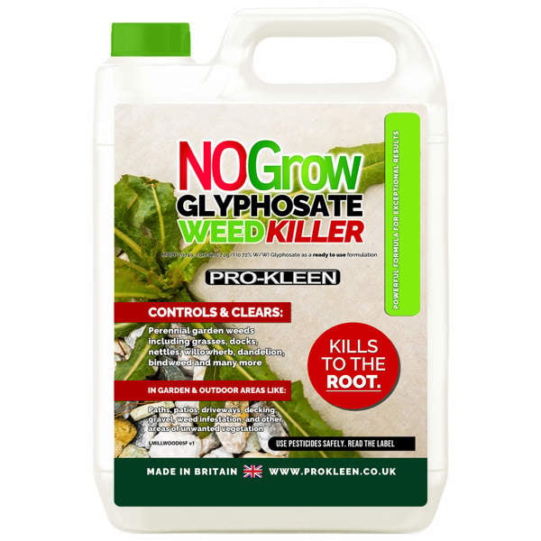 ProKleen Pro-Kleen NOGROW WeedKiller 4 Litre Deep Root Killing 7.2g/l Weed Killer Ready to Use Formula Supplied with Spray Head