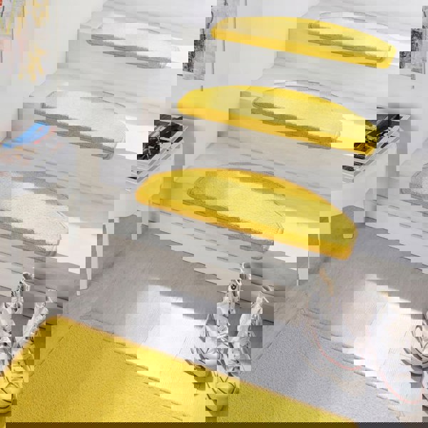 Modern Plain Yellow Rug – Soft Short Pile