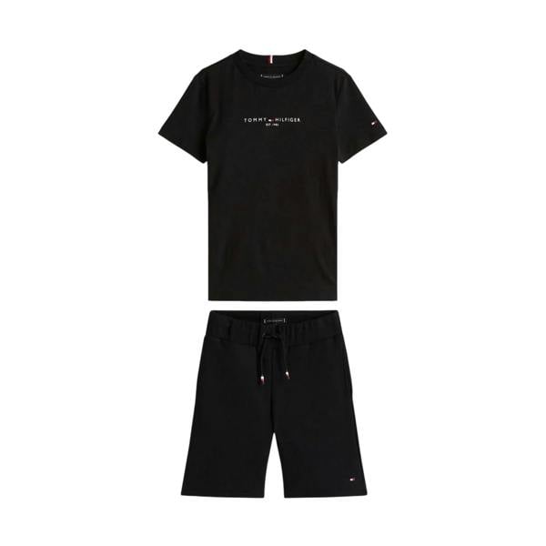 Tommy Hilfiger Boys Lettering T-Shirt & Shorts Set - Black - 