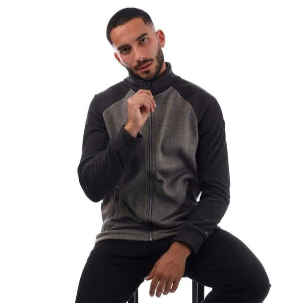 Trespass Mens Contrast Sleeves Fleece Jacket - Grey - 