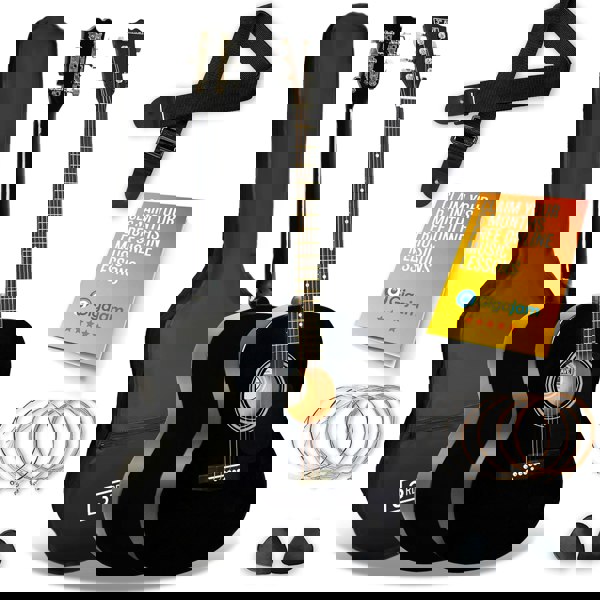 3rd Avenue Full Size Acoustic Guitar Pack Black Acoustic Guitars#Colour_Black