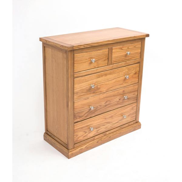 Cabinet Bits Salerno 5 Drawer Chest of Drawers Chrome Knob