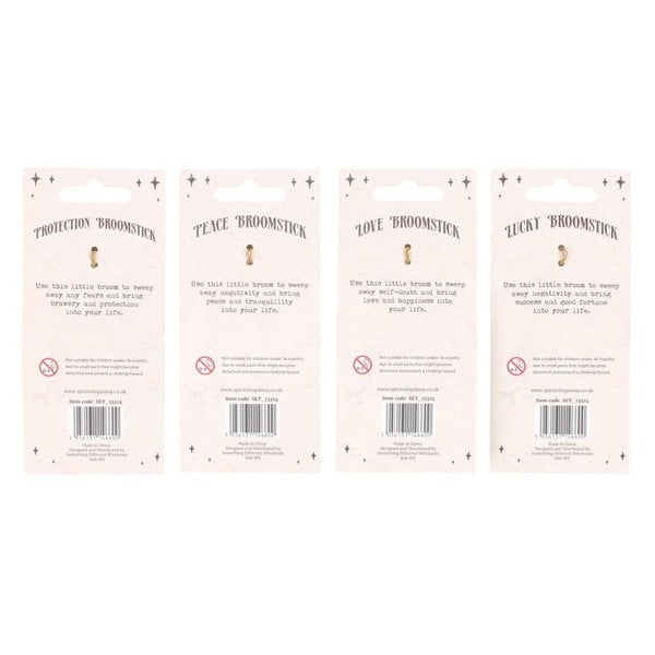 Serano Pack of 12 Lucky Crystal Broomstick Car Charms