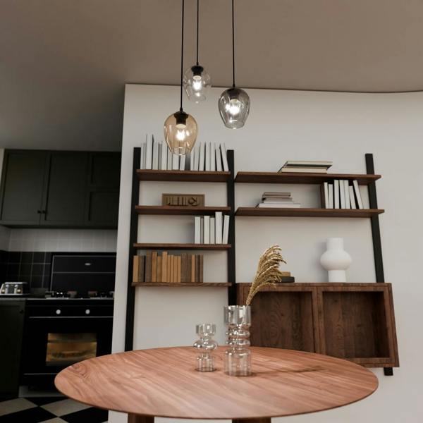 Emibig ISTAR Pendant lamp  3 x E27 Black with Transparent, Graphite and Amber Shade
