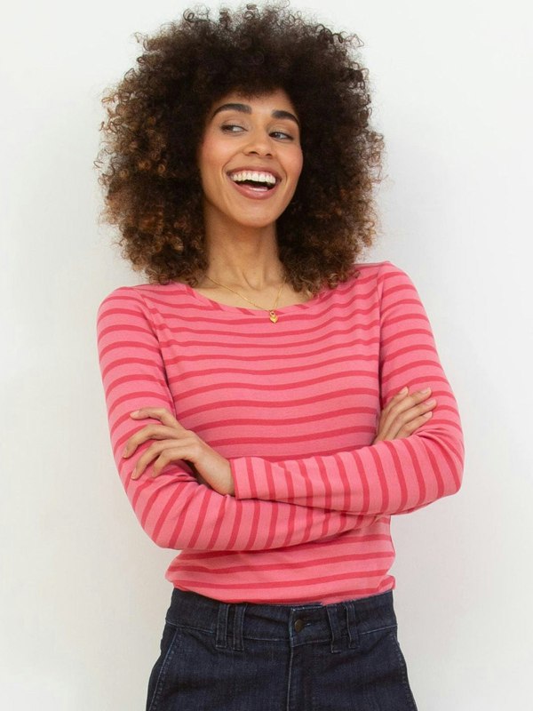 Kite Organic Portesham Jersey Top Rosey Stripe